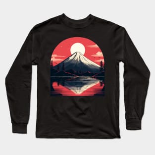Mountain Red Melodies Japanese Long Sleeve T-Shirt